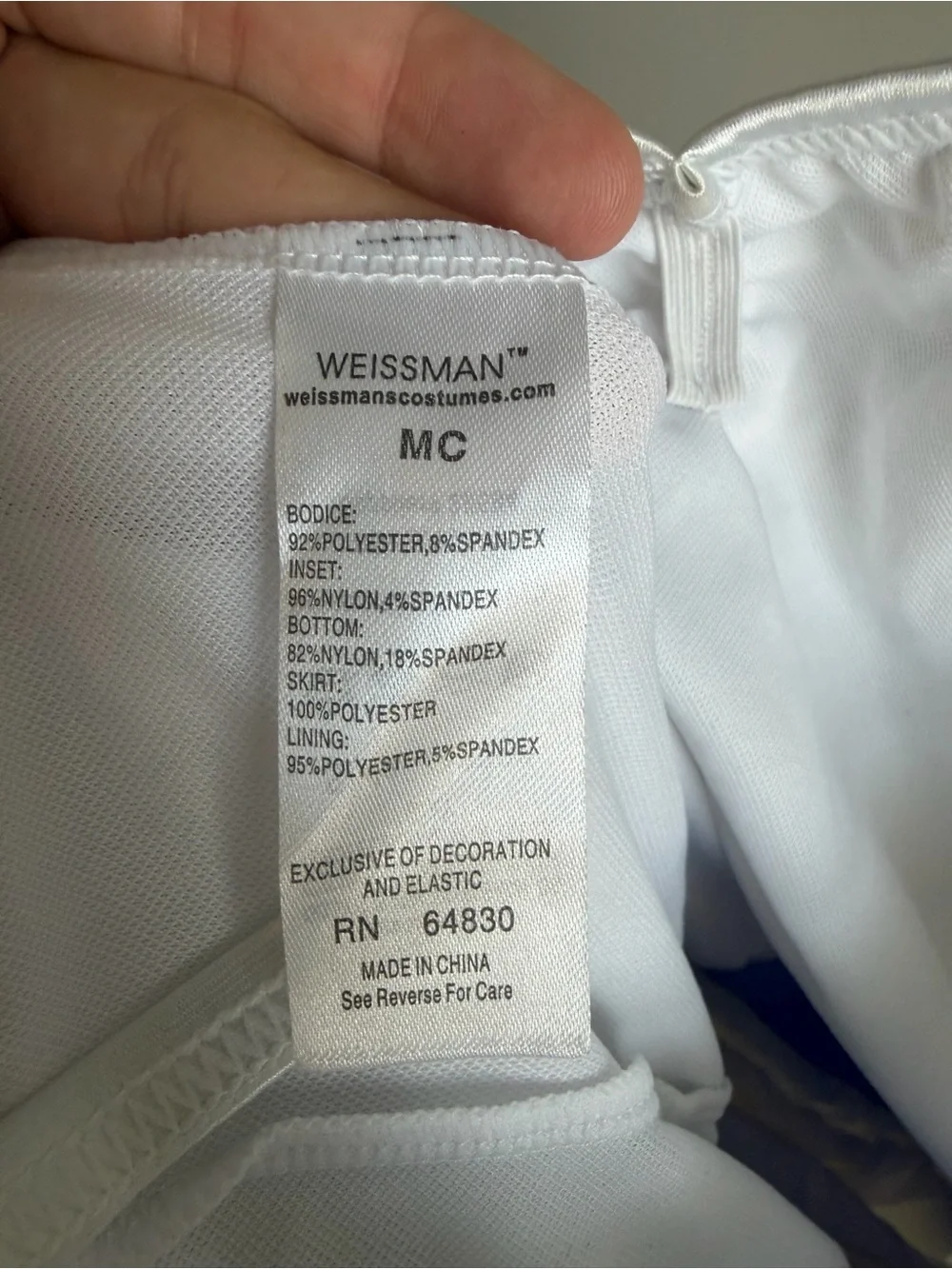 Weissman White and Light Blue Sparkle Tulle Dance Costume